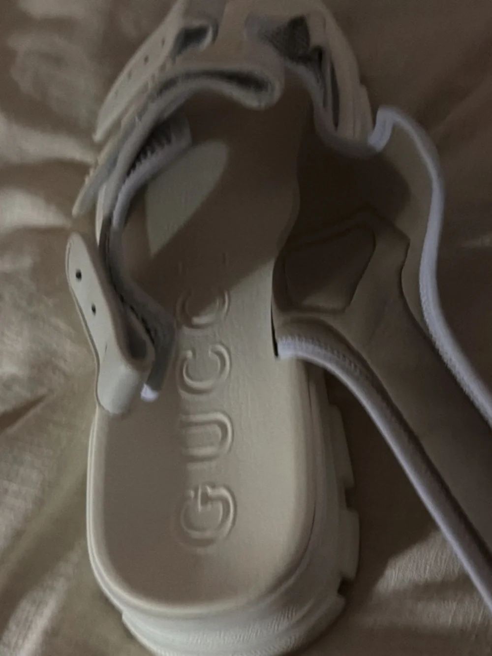 Gucci white mesh sandals